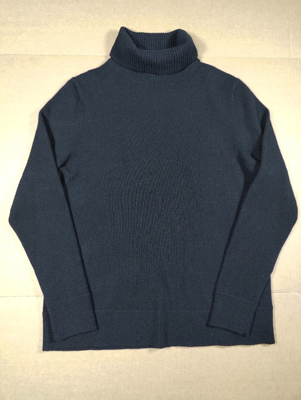 Lands' End Women 100% Cashmere Black Turtleneck Sweater Size XL 18